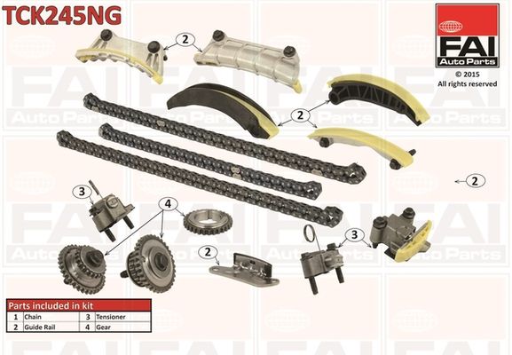 FAI AUTOPARTS Комплект цели привода распредвала TCK245NG